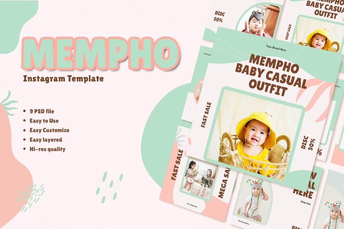 Mempho-儿童Instagram模板