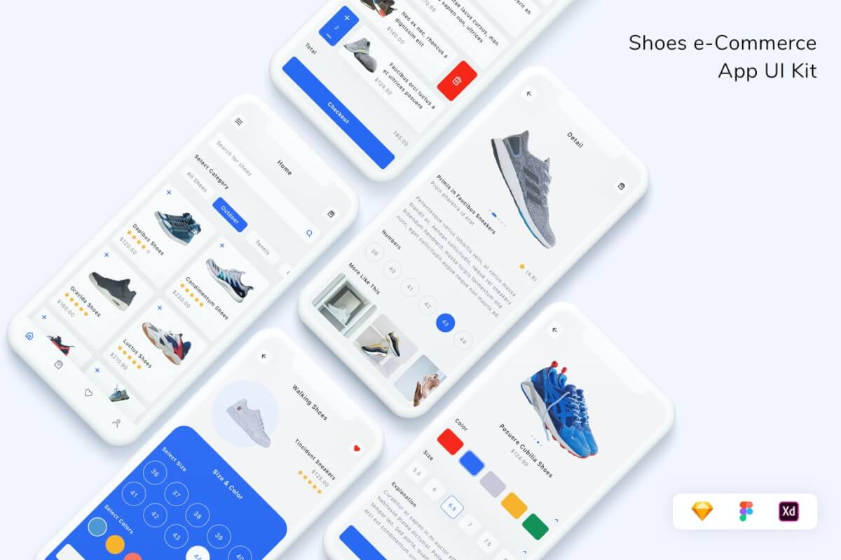 鞋类电子商务APP UI 套件