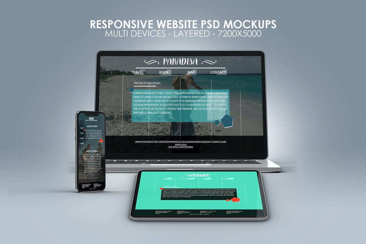 响应式网站PSD模型