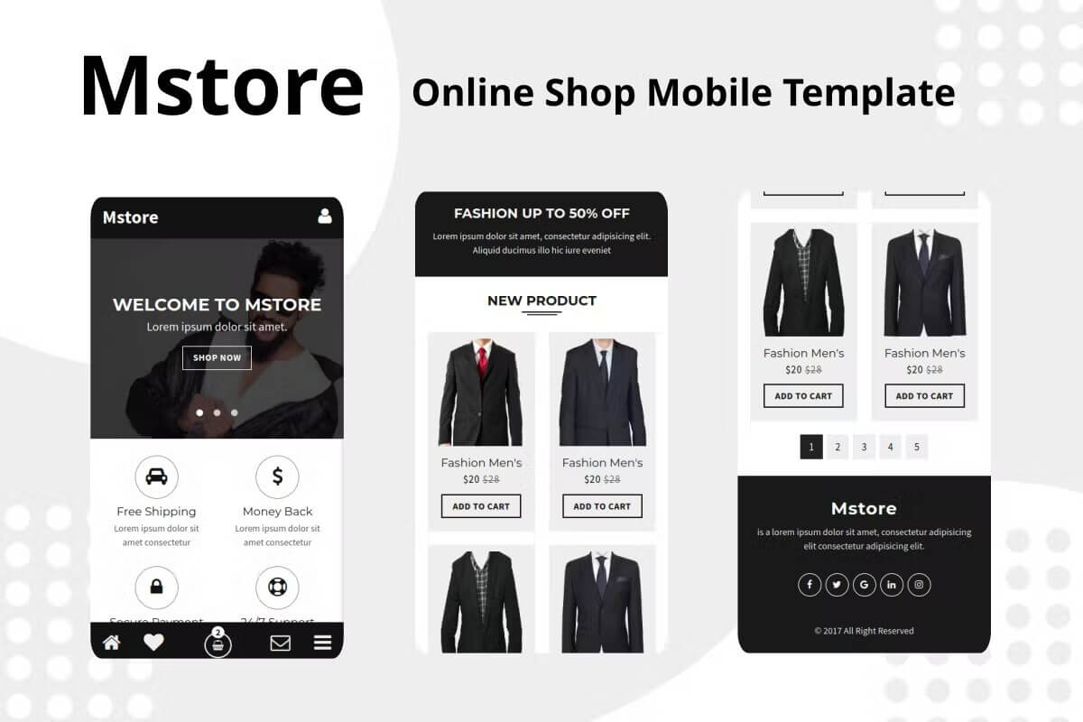 Mstore - 网上商店手机模板