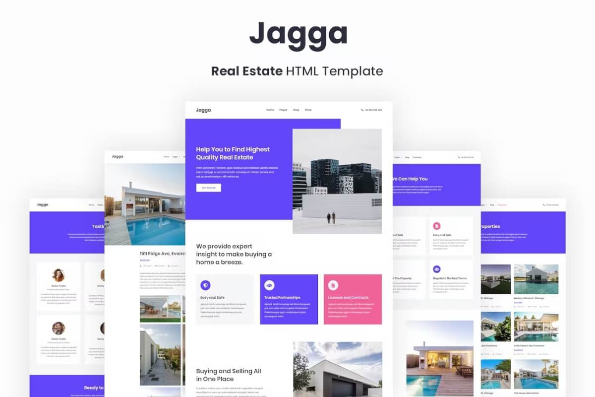 Jagga – 房地产 HTML 模板