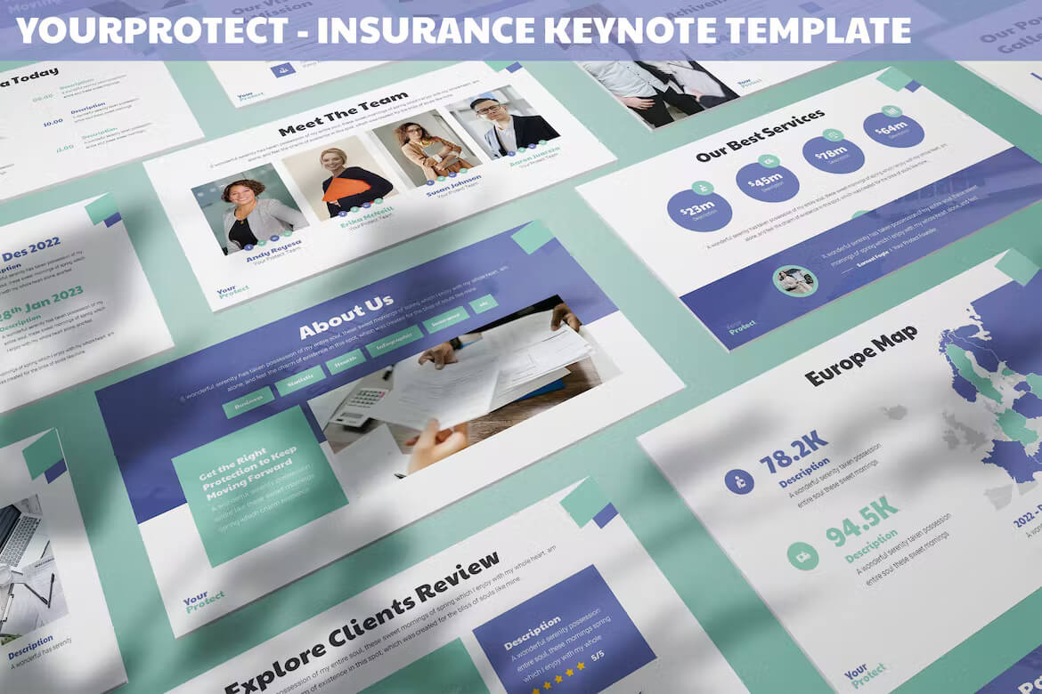 Yourprotect - 保险主题演讲模板