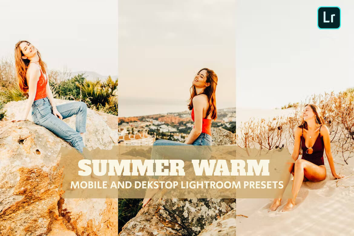 夏季温暖的 Lightroom 预设桌面和移动