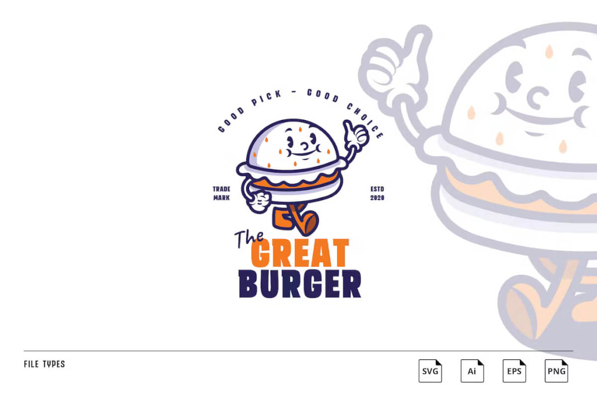 PTR Great Burger 复古标志