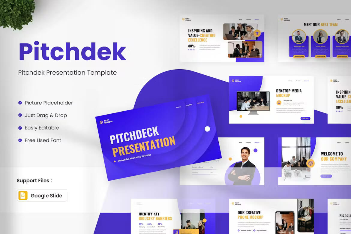 Pitchdeck Google 幻灯片模板